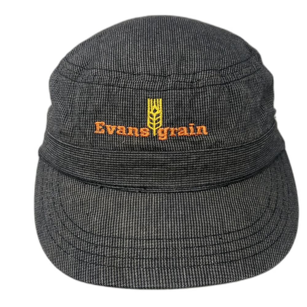 District Army Cap Gray One Size Evans Grain Cotton Adjustable Strapback Hat